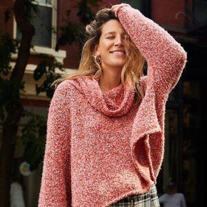 EUC Free People bff lotus sweater sz LG